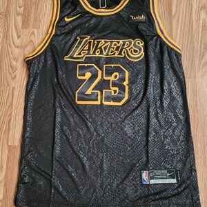 Nike Black and Yellow Basketball Jersey